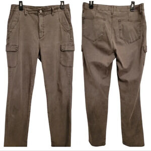 PAIGE Drew straight-leg cargo utility pants casual Taupe-ish green Women's 29